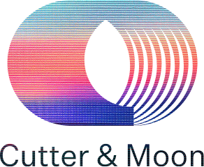 Cutter & Moon logo vhs colours